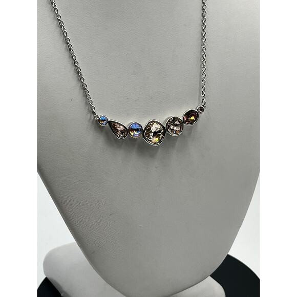 Touchstone Swarovski Crystal Retired Line in The Sand Pink Tan Necklace 1471N - Picture 3 of 9